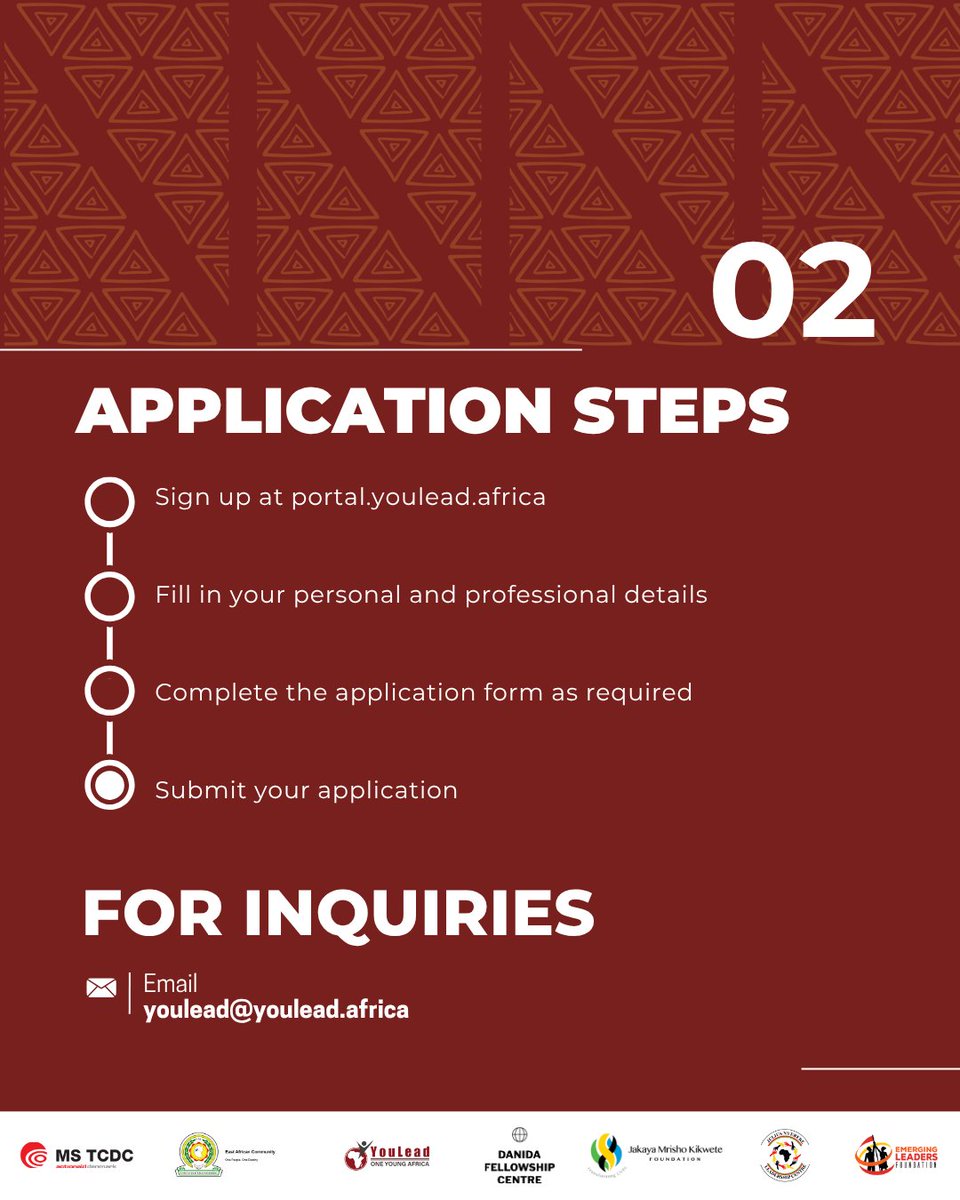 Hey, young leader! 

Are you leading, or aspiring to lead change in your community and ready to take your impact to a regional level?

The EAC Youth Fellowship is now accepting applications for its 3rd Cohort!

Here’s what’s in store for you:
✨ Build leadership skills &amp;