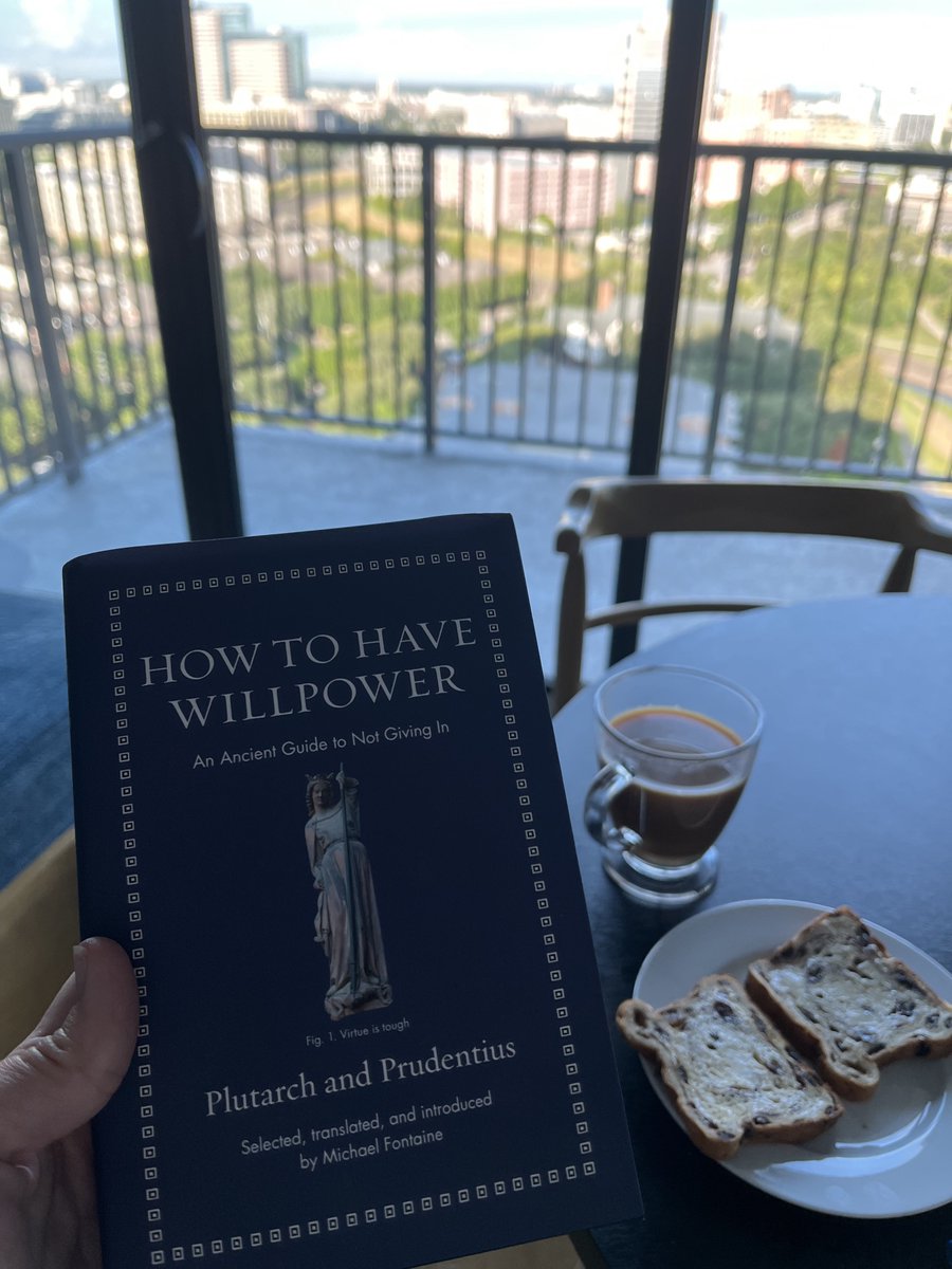 A nice way to start the day! I finally picked up my copy of “How to have Willpower” bf our big event (Aug 19). Our panelists represent a cool mixture of ancient philosophy &amp; modern psychology - it’ll be a fascinating panel discussion! Register here: have-willpower.eventbrite.ie