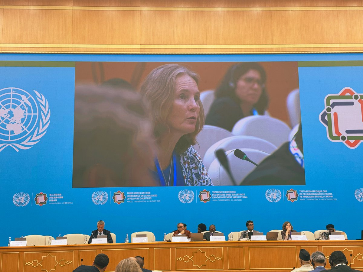 In climate disasters, women and girls face disproportionate impacts. <a href="/UNFPA/">UNFPA</a> Regional Director <a href="/BauerFlorence/">Florence Bauer</a> urged leaders of landlocked developing countries at #LLDC3 to embrace gender-responsive strategies to protect the future and ensure no one is left behind.