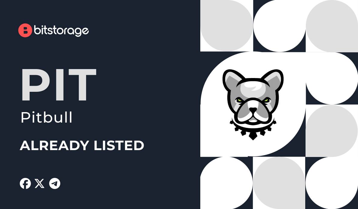 BscPitbull's tweet photo. 🚨 OFFICIAL ANNOUNCEMENT🚨

Pitbull (PIT) is now LISTED on BITSTORAGE!
📈 Trading pair: PIT/USDT

As a 100% community-driven and decentralized project, we’re growing stronger every day — and this listing is another major step forward!

Start trading now 👇

https://t.co/rSkhLGoV9t