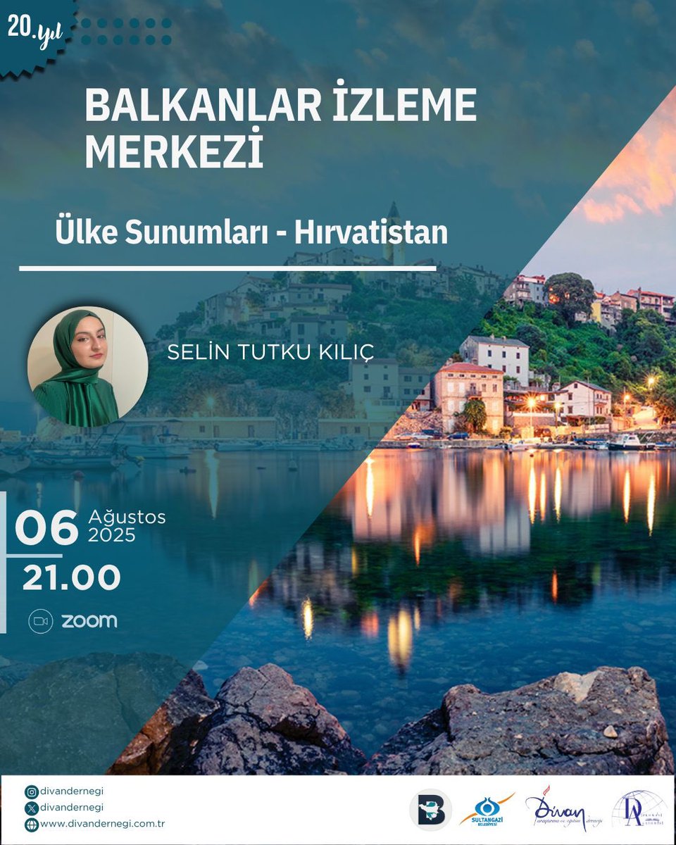 📍 Balkanlar İzleme Merkezi | Ülke Sunumları “Hırvatistan”
⏰ 6 Ağustos 2025 Çarşamba | 21.00