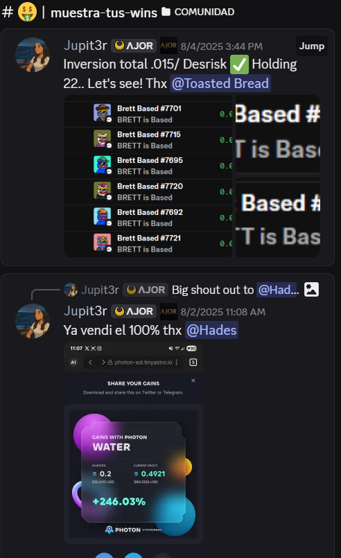 These past few days have been amazing. Big thanks to <a href="/AlphajorDAO/">Alphajor</a>  for helping me keep making profit every day , one of the most solid alphas  right now. 
Super grateful to be part of this awesome community!

Estos últimos días han estado brutales! Mil gracias a <a href="/AlphajorDAO/">Alphajor</a>  por