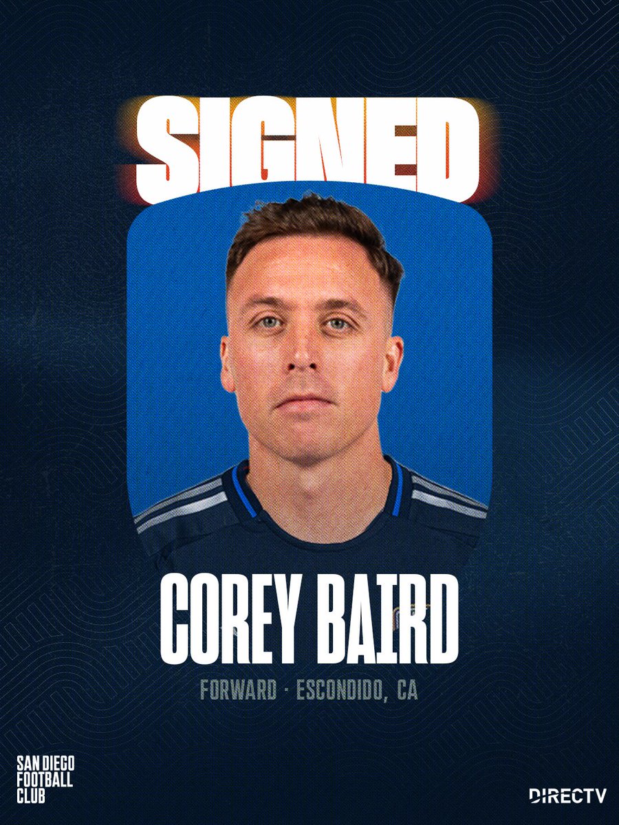 𝙍𝙤𝙨𝙩𝙚𝙧 𝙉𝙚𝙬𝙨

We've acquired Forward Corey Baird from FC Cincinnati.

Welcome to America's Finest City, <a href="/bairdy_23/">Corey Baird</a>