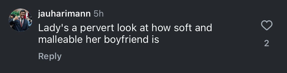 By far the funniest comment I’ve ever received