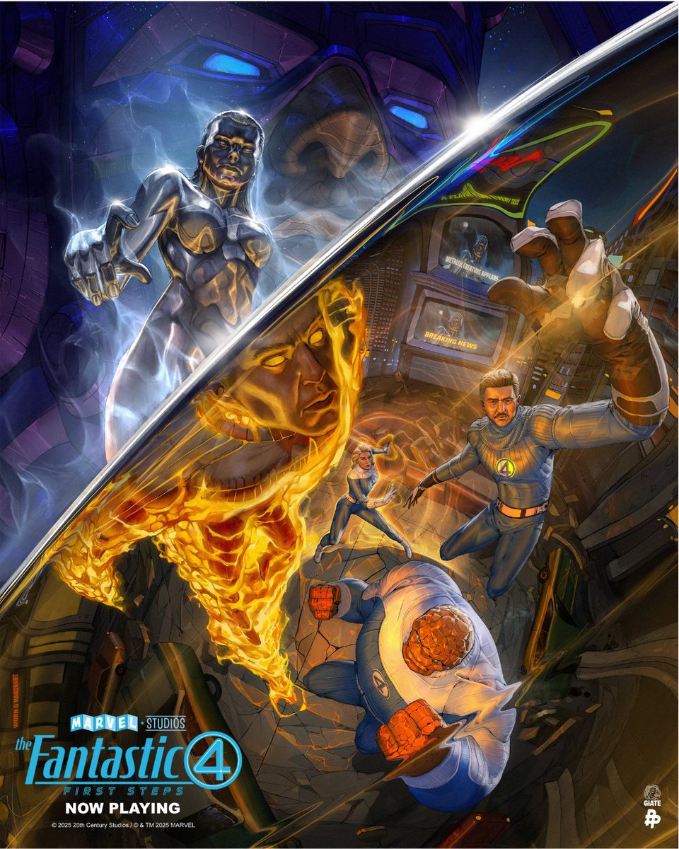 Poster Posse (@posterposse) on Twitter photo Marvel's First Family has arrived! š„ Weāre proud to debut this official poster for Fantastic Four: First Steps, illustrated by Poster Posse artist <a href="/giateee/">Khang Giate</a>.
Galactus looms... the team unites... The MCU will never be the same. #FantasticFour #PosterPosse #MarvelStudios Marvel's First Family has arrived! š„ Weāre proud to debut this official poster for Fantastic Four: First Steps, illustrated by Poster Posse artist <a href="/giateee/">Khang Giate</a>.
Galactus looms... the team unites... The MCU will never be the same. #FantasticFour #PosterPosse #MarvelStudios