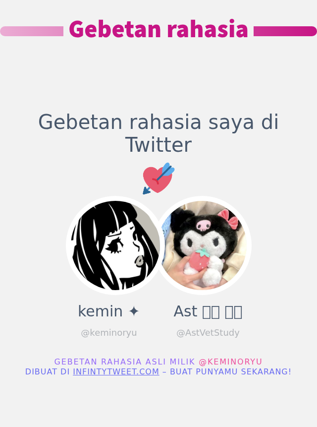 keminoryu's tweet photo. Gebetan rahasia saya di Twitter adalah @AstVetStudy

➡️ https://t.co/O9r14ZyigH https://t.co/T7vgRWsYNj