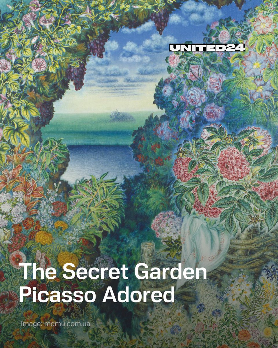 United24media's tweet image. Ukrainian artist Kateryna Bilokur lived her whole life in a village without a passport.

Her &quot;ticket out&quot; could&apos;ve been a portrait of Stalin. But she said no and stuck to her guns 👇 

🧵 (1/10)