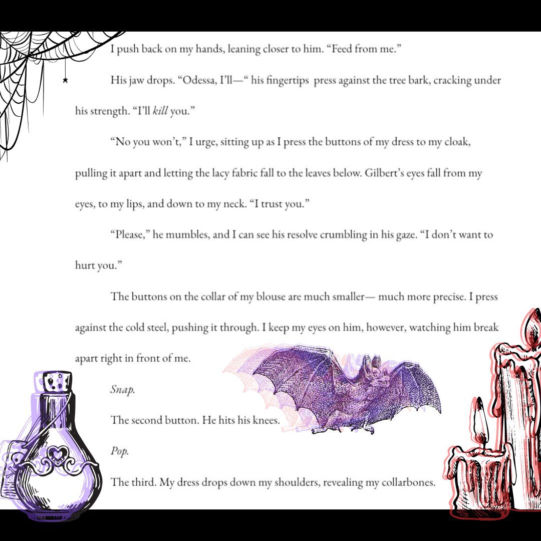 diving back in after a long hiatus so if you have spare encouragement… 🥹💗

BELOVED INCARNATE has:
-ghostly connects to the dead
-vengeful spirits of murdered queens 
-women's wrongs!!!!
-bi &amp; plus size rep
-vampire romance
#questpit #YA #F #WIP