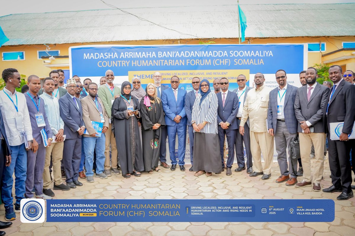SoDMA_Somalia's tweet photo. 1/6 The Country Humanitarian Forum, organized by the Somali Disaster Management Agency and the South West State Ministry of Humanitarian Affairs, concluded in #Baidoa, Somalia.
#CHF2025 #HumanitarianResponse #LocalizationMatters #InclusiveAid #ResilientCommunities #SWS #SoDMA https://t.co/nxD2LygbBF