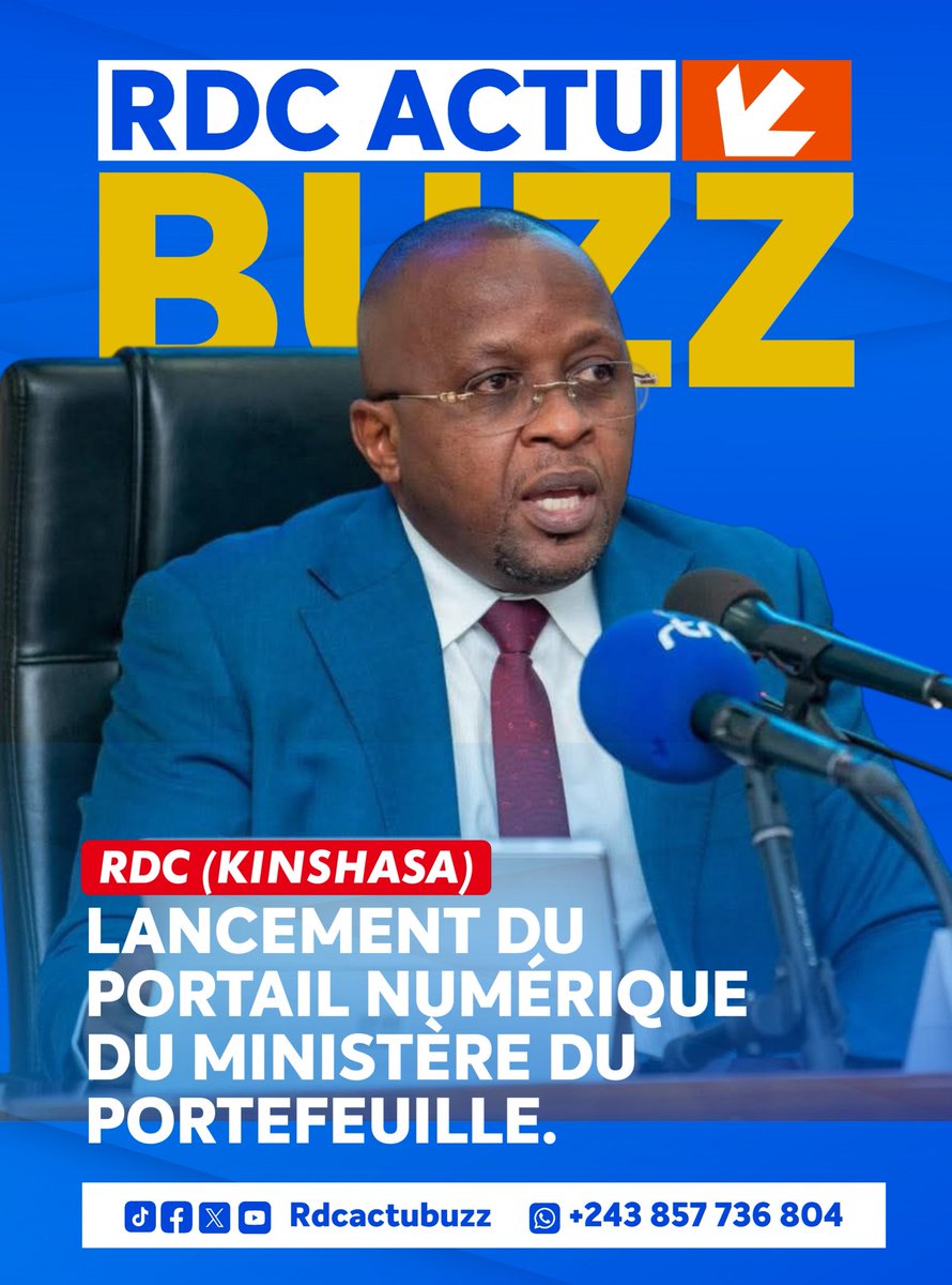 rdcactubuzz's tweet photo. #RDC | Lancement du portail numérique du Ministère du Portefeuille.
⤵️
https://t.co/8SXUErKltG https://t.co/8StmLmKYhF