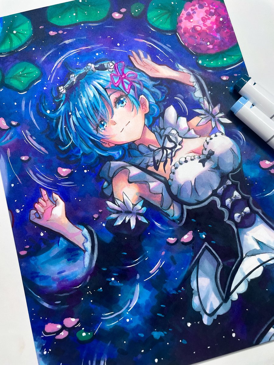 ByMiicha's tweet photo. Triple commission piece of Emilia, Rem and Ram #rezero #art #anime #rem https://t.co/xnybjrXOpf