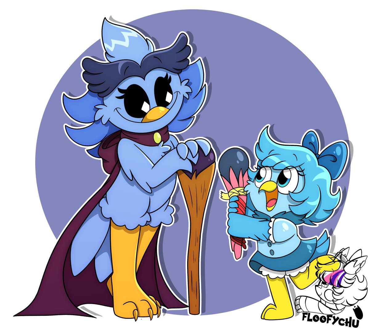 floofy_chu's tweet photo. Commission for @countlolipops~
Marlett made her own staff to show to her mom, Mother Mira~! (This isn't canon but it's still cute lol) https://t.co/T8340q2qtx