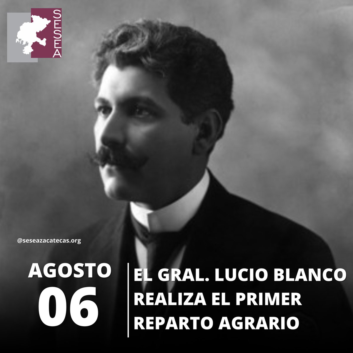 #Efemérides
🇲🇽El gral. Lucio Blanco realizó el 1er reparto agrario el 6 de agosto de 1913, en Tamaulipas. Consistió en la entrega de la hacienda "Los Borregos", propiedad de Félix Díaz, a 11 campesinos de la región. Este acto fue un hito importante en la lucha por la tierra.