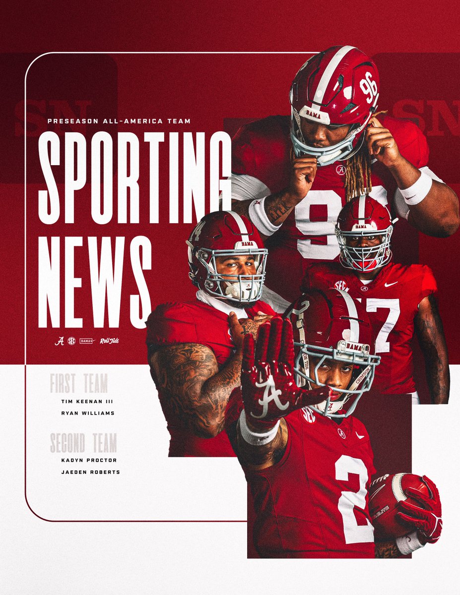 Sporting News Preseason All-Americans 🙌

#RollTide