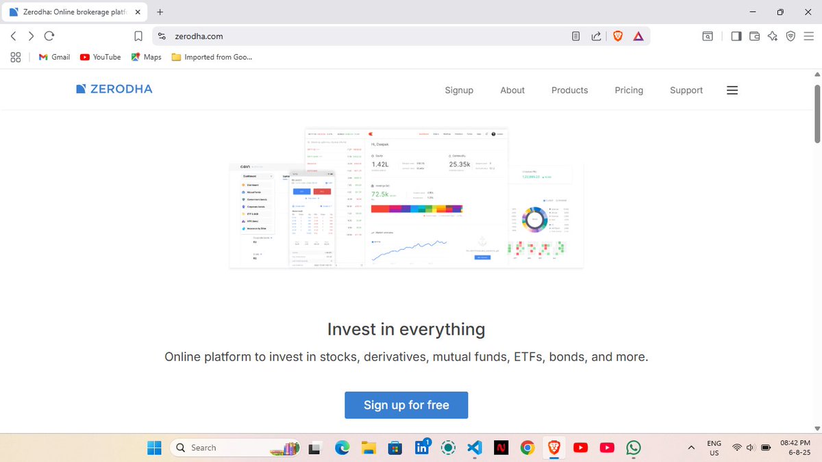 oye_sachuu's tweet image. Recreated a simplified version of the Zerodha trading platform as part of my web development practice.This project helped me sharpen my frontend skills, understand clean UI structures, and simulate a real-world product experience.#LearningByBuilding  #ZerodhaClone #CodingInPublic