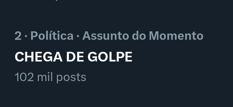 KriskaCarvalho's tweet image. A mensagem é clara:

CHEGA DE GOLPE 

Vamos colocar ela em primeiro. Comentem nessa postagem:

CHEGA DE GOLPE