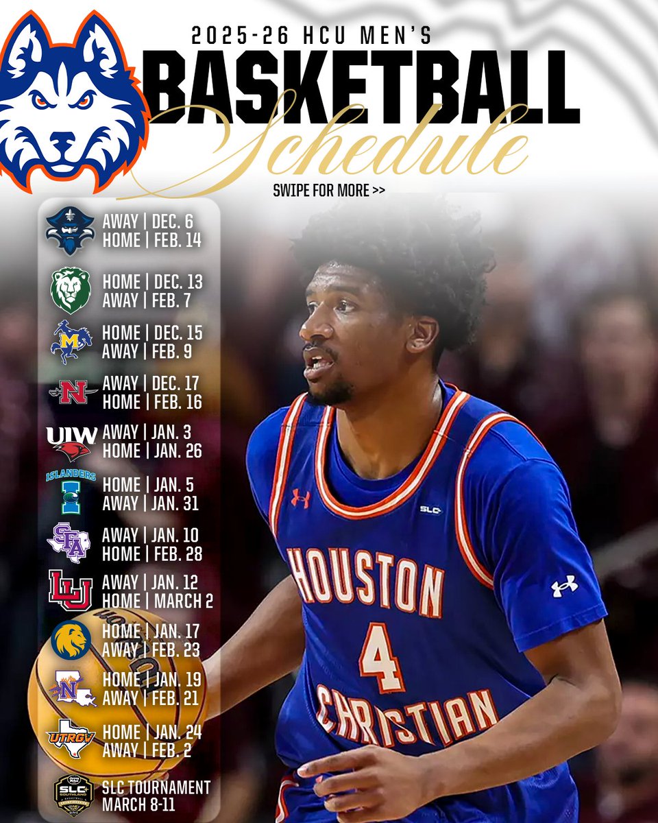 HCU 25-26 SOUTHLAND MEN'S BASKETBALL SCHEDULE🐶⤵️ <a href="/HCUHoops/">HCU BASKETBALL</a>