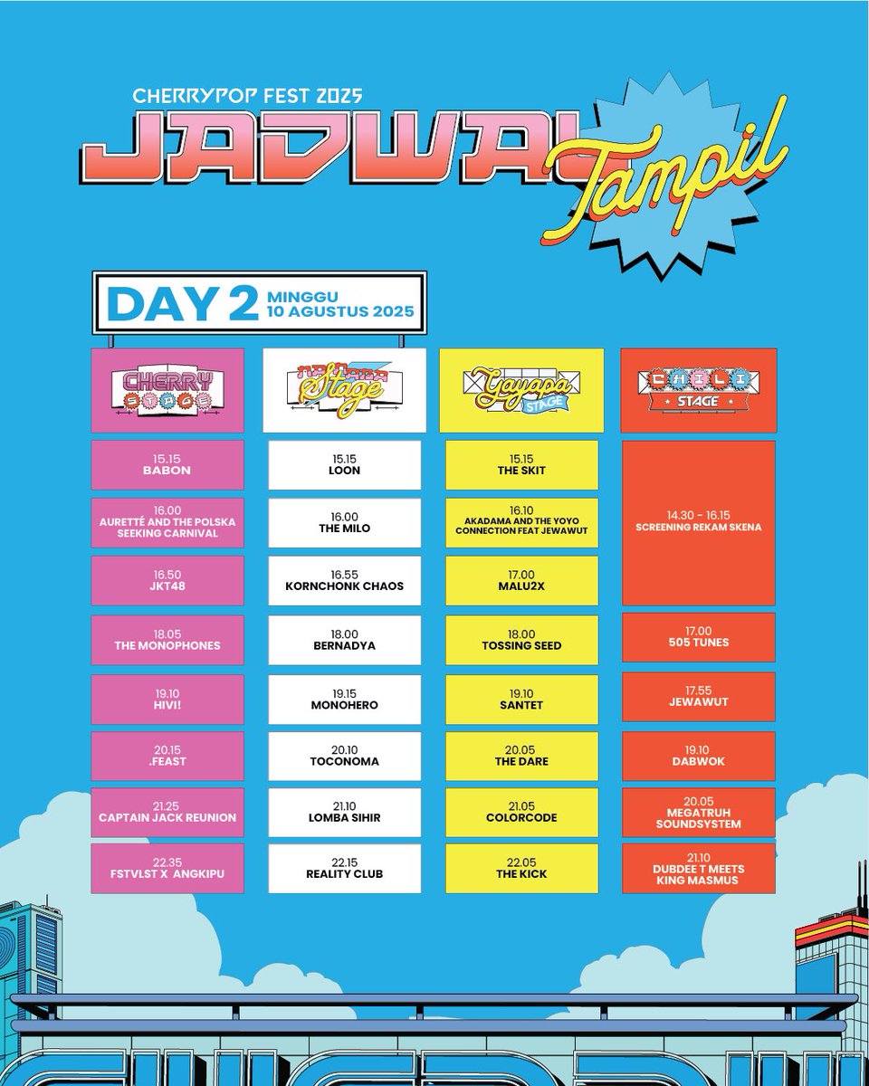 Lebaran sudah dekat! Udah pada siap kaaan? 🏄🏼‍♂️ Sini setor list band yang kalian mau tonton apa aja!