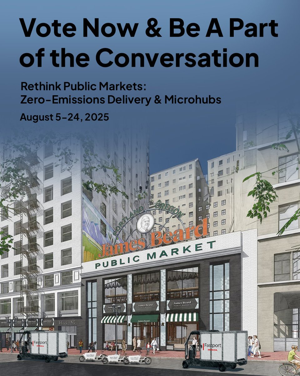 SXSW 2026 voting is live! 
Rethink Public Markets: Zero-Emissions Delivery &amp; Microhubs, a vision from PBOTinfo, B-Line Urban Delivery, James Beard Public Market &amp; Fastport Honda. Help highlight a zero-emissions future at SXSW!  Vote Aug 5–24 → tinyurl.com/yrnk3v6r