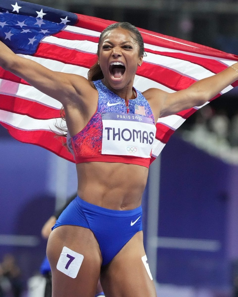 travismillerx13's tweet photo. One year ago today, Gabby Thomas won her first Olympic gold medal! 🥇200m🇺🇸 https://t.co/P9wrSk2CcR