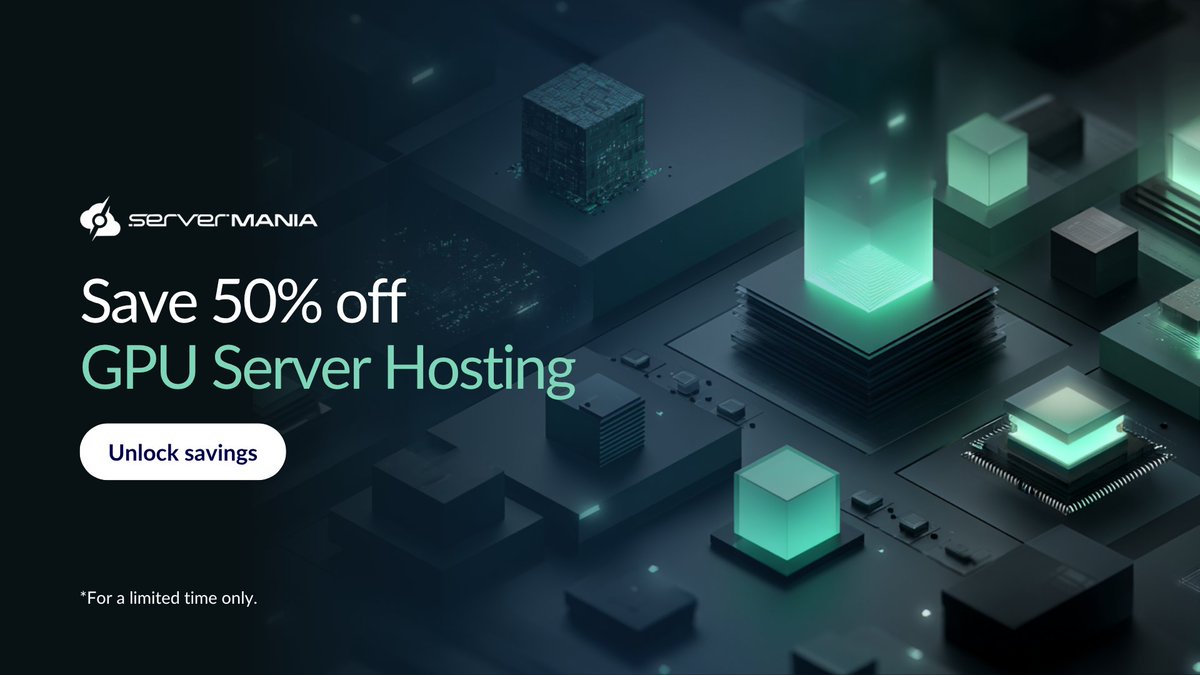 50% OFF NVIDIA L4 GPU Hosting 

Power AI inference, real-time analytics &amp; more - now at half price through August 20, 2025.
➡️ View deals: servermania.com/promotions/gpu…

#GPUServers #AI #ServerMania