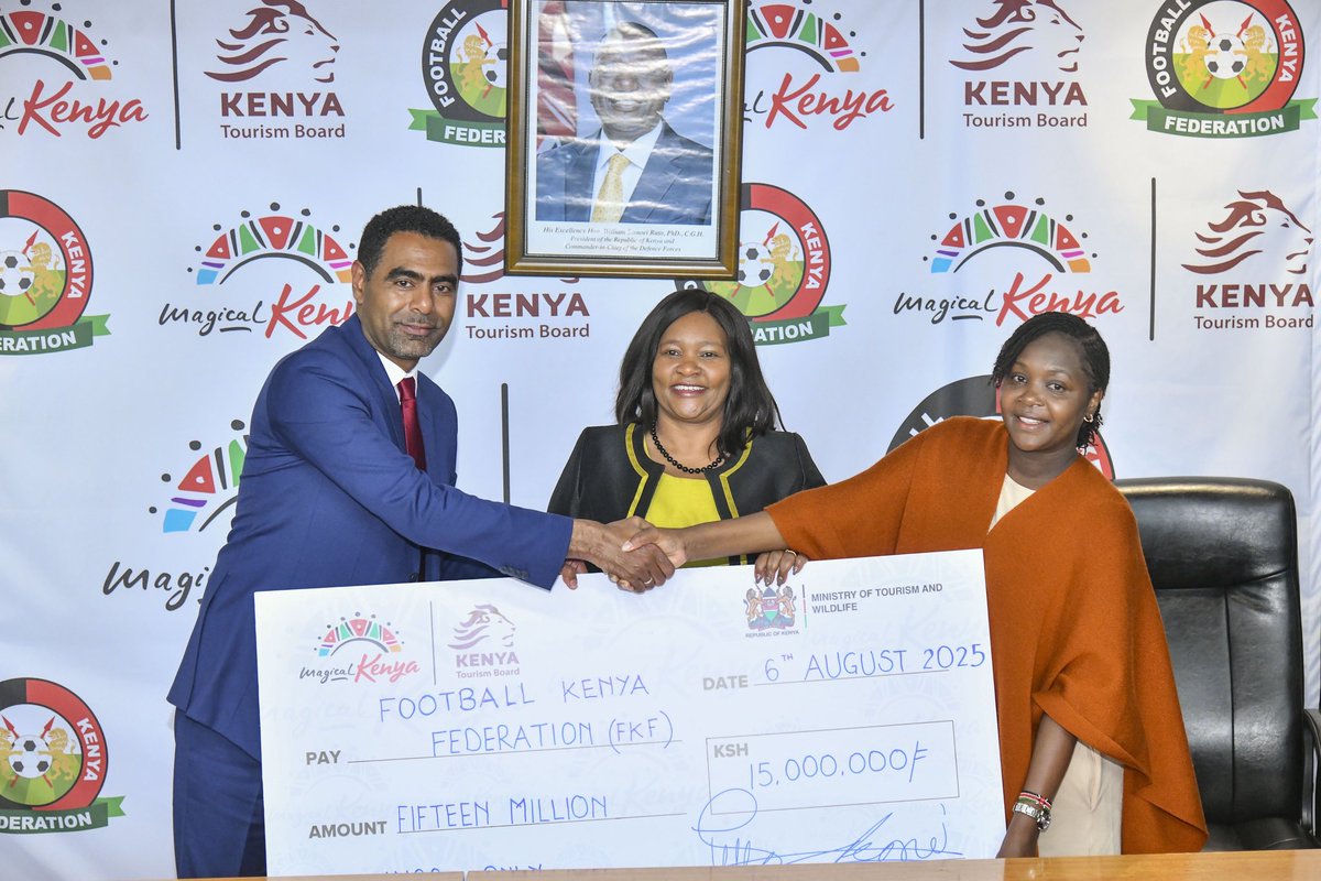 🤝 GAME CHANGER! Kenya Tourism Board partners with <a href="/Football_Kenya/">Football Kenya Federation</a> to showcase our #MagicalKenya story through the beautiful game! 
Our <a href="/Harambee__Stars/">Harambee Stars</a> aren’t just athletes - they’re ambassadors carrying Kenya’s spirit across the globe! 🇰🇪
#KTBxFKF #HarambeStars #SportsLegends