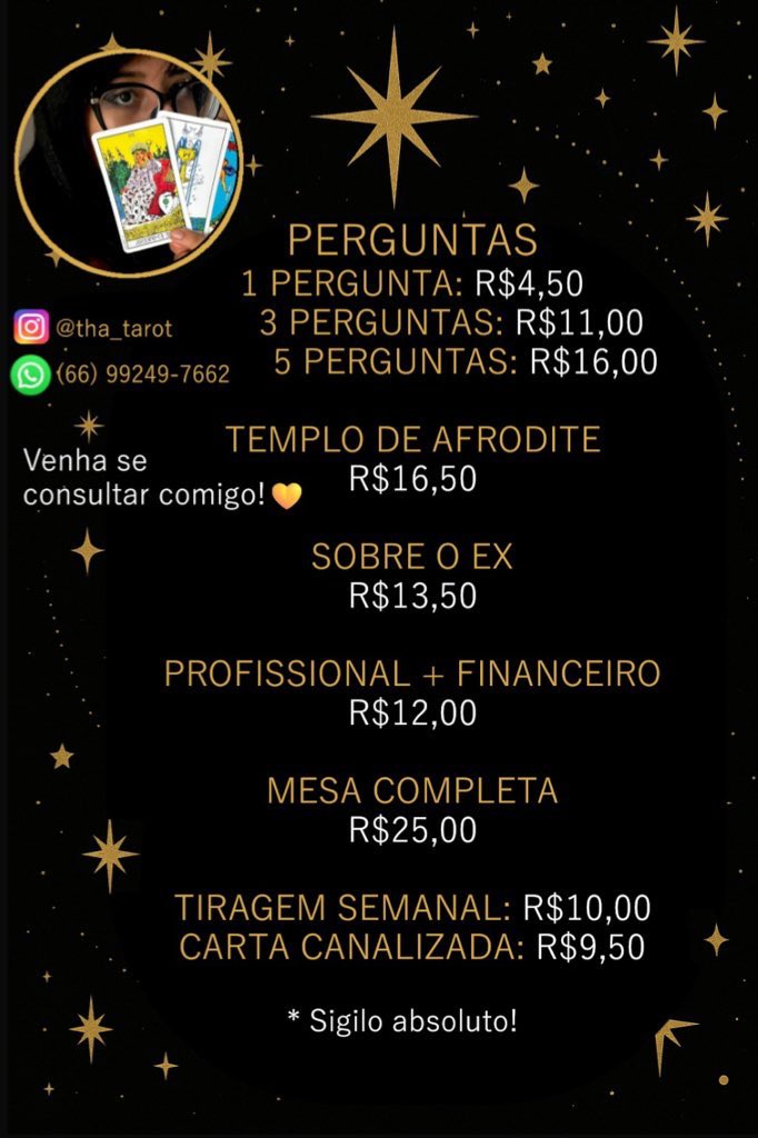 Mesa aberta com atendimentos imediatos!!

Ultima semana com o catalogo nesses preços, a partir da semana que vem estarei atualizando os preços 🥰

wa.me/5566992497662