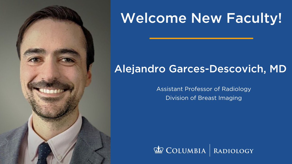 We're excited to welcome Alejandro Garces-Descovich, MD, who recently joined our Division of Breast Imaging!