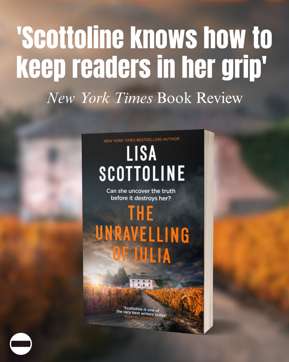 noexitpress's tweet image. From #1 bestselling author Lisa Scottoline comes a new edge-of-your-seat thriller.

A horoscope that predicted a murder.
A mysterious Tuscan inheritance.
Will Julia unravel the mystery before it unravels her?

Coming August 2025

@LisaScottoline #thrillerbooks #thrillerreads