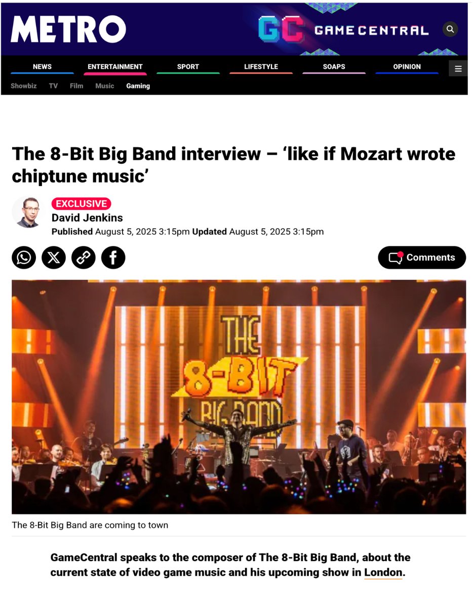 MGP Live (@mgplivenyc) on Twitter photo 🎶 “Like if Mozart wrote chiptune music” – Charlie Rosen and The 8‑Bit Big Band on the evolution of video game music and their London show Oct 3 🎷 metro.co.uk/2025/08/05/8-b… #The8BitBigBand <a href="/the8bitbigband/">The 8-Bit Big Band</a> 🎶 “Like if Mozart wrote chiptune music” – Charlie Rosen and The 8‑Bit Big Band on the evolution of video game music and their London show Oct 3 🎷 metro.co.uk/2025/08/05/8-b… #The8BitBigBand <a href="/the8bitbigband/">The 8-Bit Big Band</a>