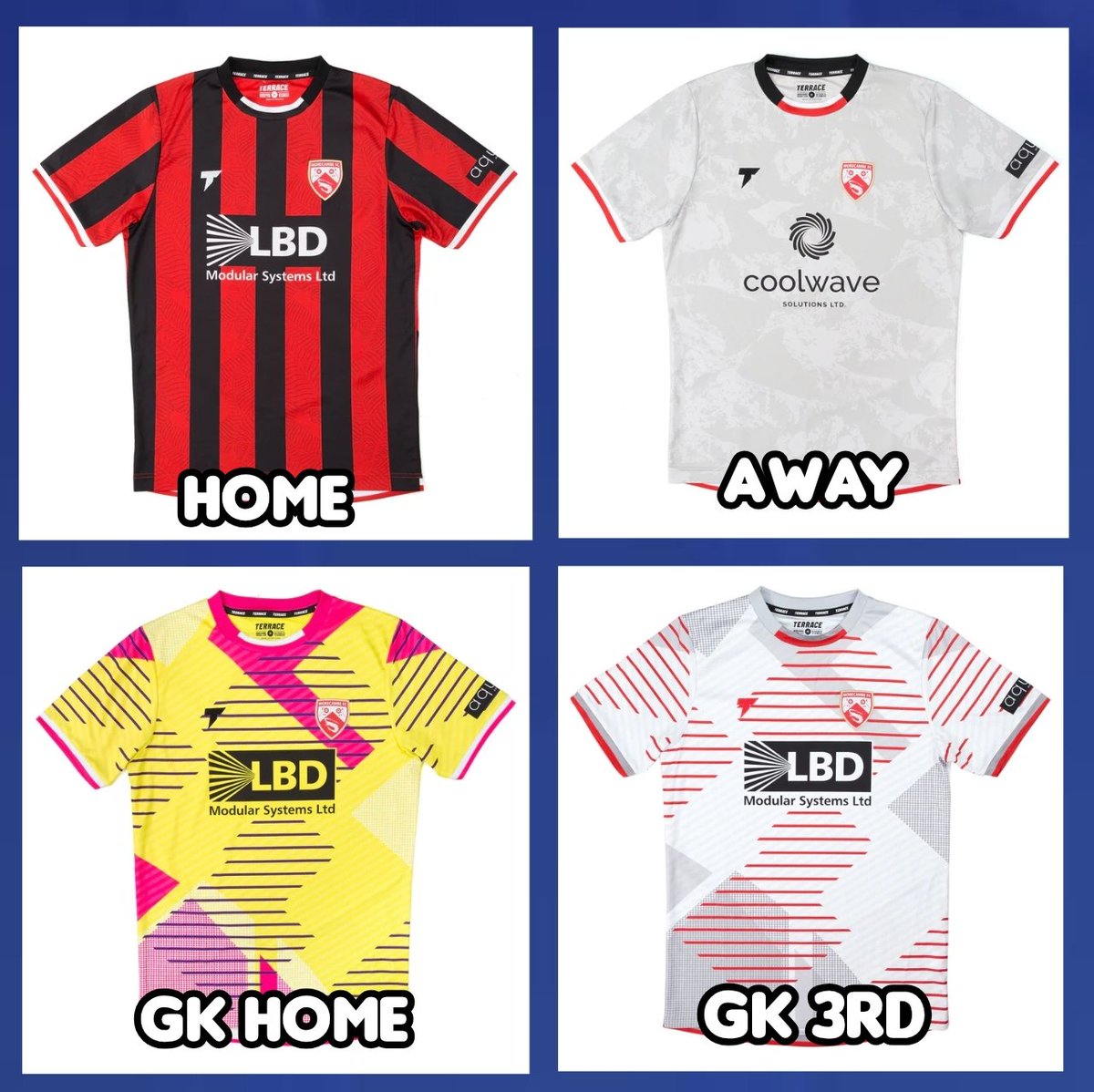 ProperFootball8's tweet photo. We posted yesterday about the pop-up shop in Morecambe to sell The Shrimps merchandise and new replica kits, and a few people asked when they would go online, 

Here is the link below to pre-order the new replica kits online. 👍🏼

We're still hoping a praying 🙏 for a miracle and to see Morecambe FC wearing these lovely strips this coming season.

👇🏽👇🏽👇🏽
https://t.co/woTHqfht9m

 @TerraceTeamwear @MorecambeFC  #morecambefc #morecambe @shrimpstrust #theshrimps @theterracestore