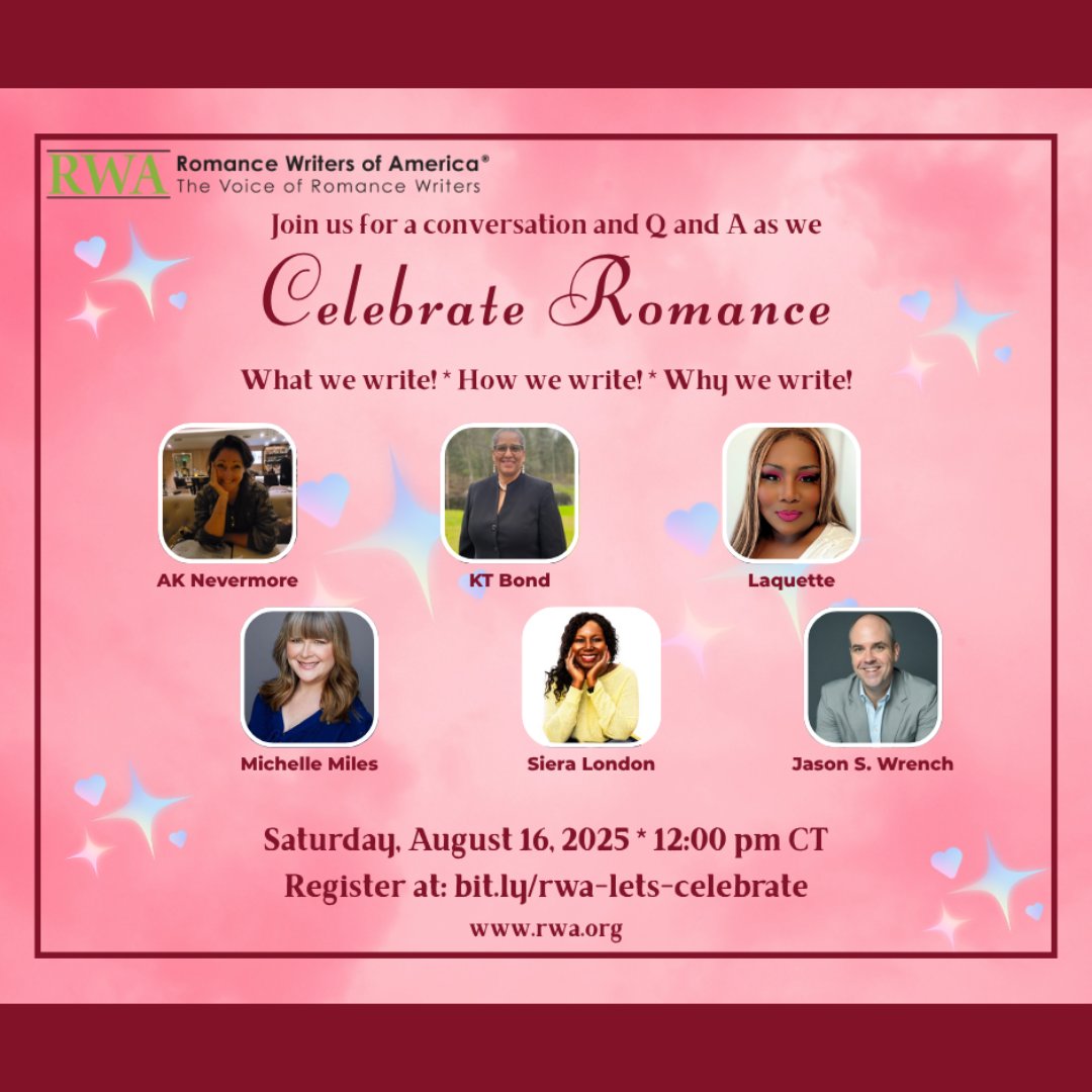 The Romance Studio (@romancestudio) on Twitter photo 💖 Love romance? 📚 Don’t miss Celebrate Romance Q&A with RWA on Sat, Aug 16 @ 12PM CT! Join fans & authors for a FREE Zoom event packed with heart, laughs, & your fave genre. theromancestudio.com/rwas-celebrate… 💌 #RWA2025 💖 Love romance? 📚 Don’t miss Celebrate Romance Q&A with RWA on Sat, Aug 16 @ 12PM CT! Join fans & authors for a FREE Zoom event packed with heart, laughs, & your fave genre. theromancestudio.com/rwas-celebrate… 💌 #RWA2025
