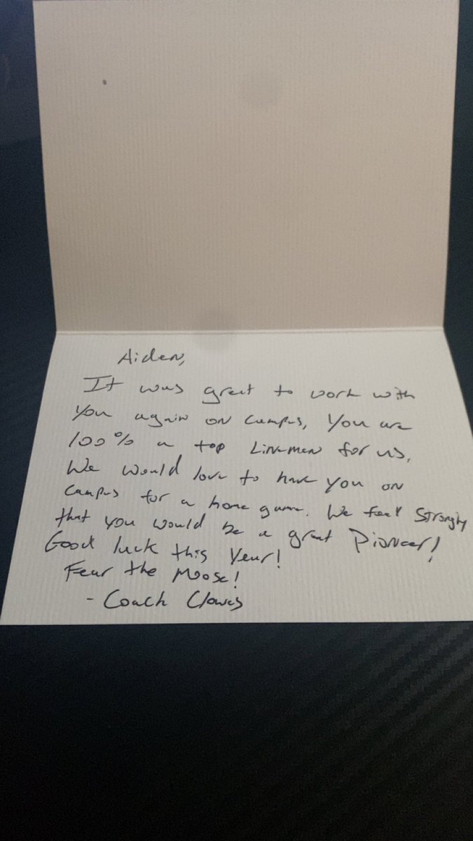 Aiden Gendell (@ag607753) on Twitter photo A huge thank you to <a href="/CoachClowes/">Jerrod Clowes</a> for the letter! Super excited to be up for a home game in the fall! A huge thank you to <a href="/CoachClowes/">Jerrod Clowes</a> for the letter! Super excited to be up for a home game in the fall!