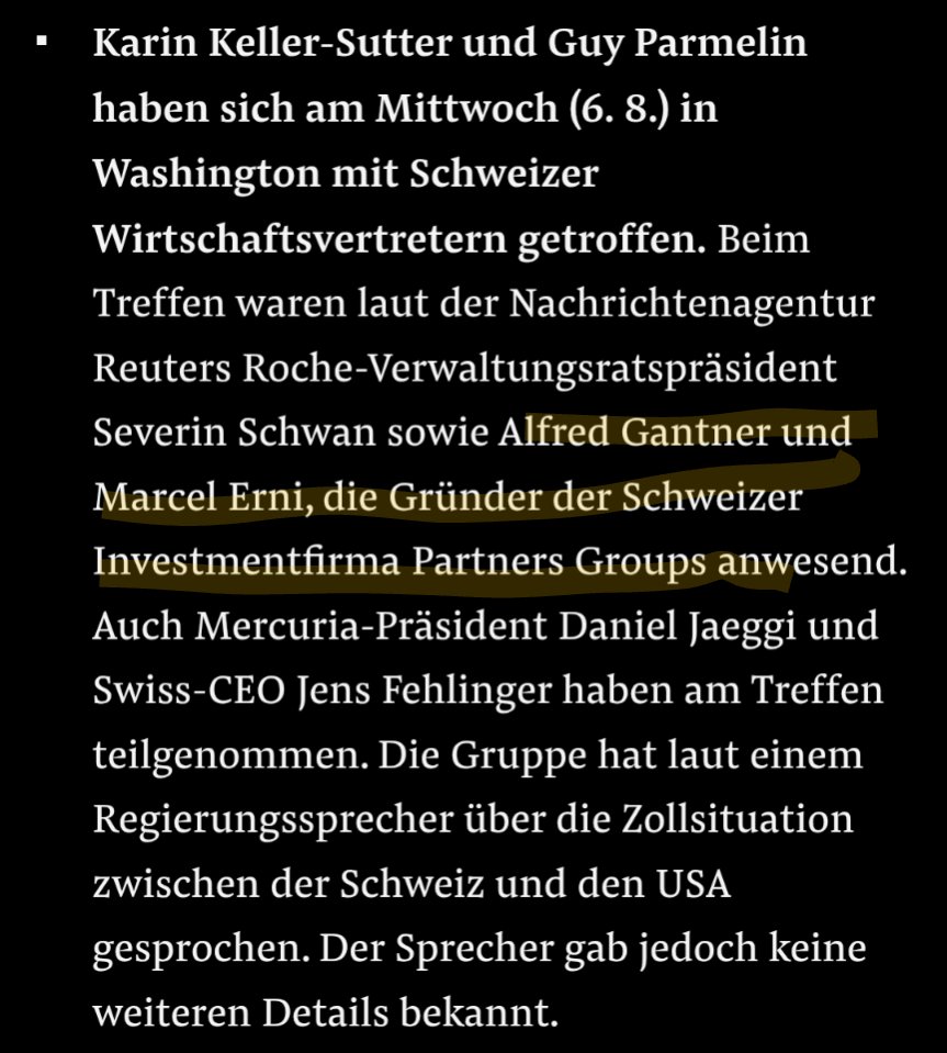 Was hat Partners Group an diesem Treffen verloren,? Da gäbe es viele relevantere Personen, mit denen man sich hätte austauschen sollen 🫤