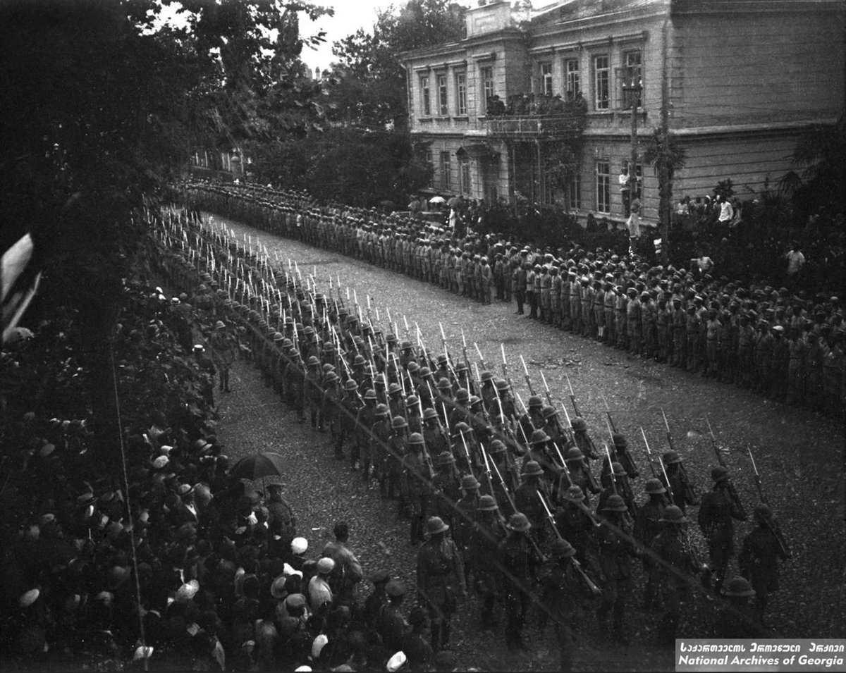 Most people don't realize how many thousands of foreign troops the Red Army was fighting during the Russian Civil War. This is a photo of British troops in the city of Batumi, Georgia, in 1920. In 1921, the 11th Army of the Workers' and Peasants' Red Army, under the command of