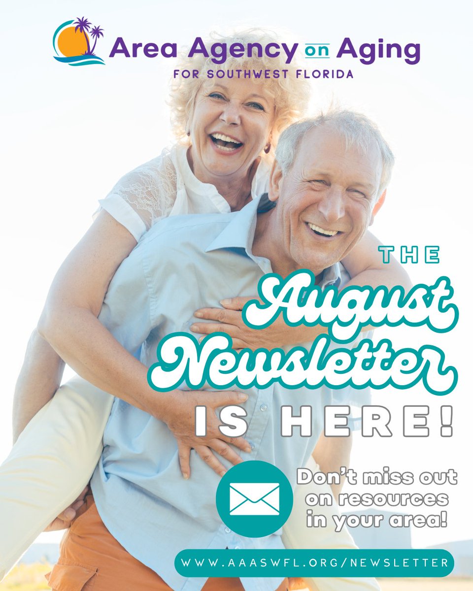 📰 August Newsletter AVAILABLE NOW! We’ve packed this issue with everything you need to stay informed and supported. This month we're asking our community to help us help you.💜 Check your inbox or find it here:🔗 l8r.it/EMcx

#AAASWFL #SWFLResources #AgingWell