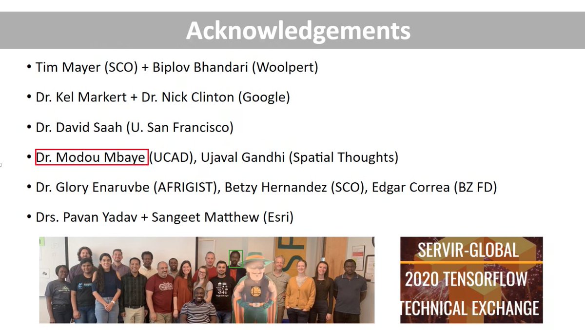 Thank you to <a href="/BzGEO/">🇧🇿 Belize GEO 🛰️</a>, for acknowledging our geospatial deep learning work started in 2020 at the SERVIR TensorFlow Technical Exchange. #GEE #geoAI #SatelliteDeeplearning