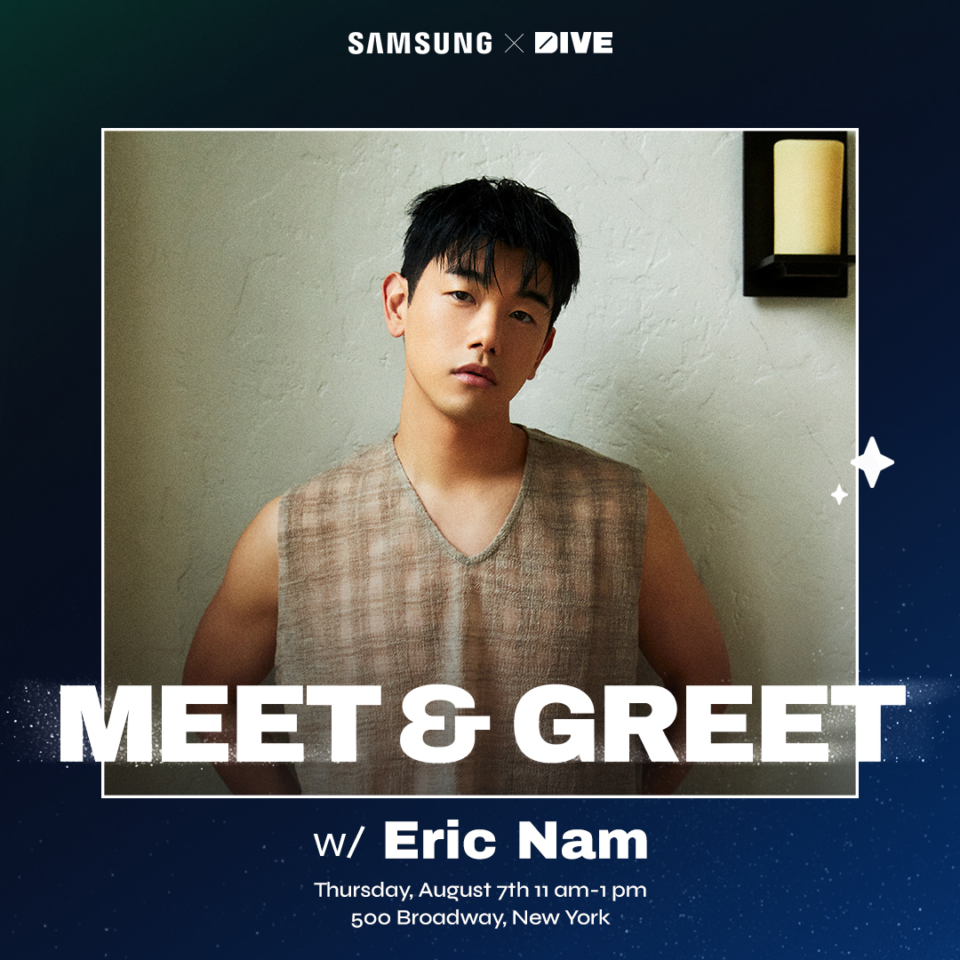 DIVE Studios (@thedivestudios) on Twitter photo Heβs almost here ππ₯
Donβt miss <a href="/ericnamofficial/">Eric Nam (μλ¦λ¨)</a> at the <a href="/SamsungMobileUS/">Samsung Mobile US</a> #GalaxyExperience Space πΆπ
π Aug 7 | 11AMβ1PM
Tag your friends & COMMENT #GalaxyExperience Space if youβre coming π
#SamsungxEric #GalaxyAI #GalaxyZFold7 #GalaxyZFlip7 #GalaxyWatch8 Classic #ad Heβs almost here ππ₯
Donβt miss <a href="/ericnamofficial/">Eric Nam (μλ¦λ¨)</a> at the <a href="/SamsungMobileUS/">Samsung Mobile US</a> #GalaxyExperience Space πΆπ
π Aug 7 | 11AMβ1PM
Tag your friends & COMMENT #GalaxyExperience Space if youβre coming π
#SamsungxEric #GalaxyAI #GalaxyZFold7 #GalaxyZFlip7 #GalaxyWatch8 Classic #ad