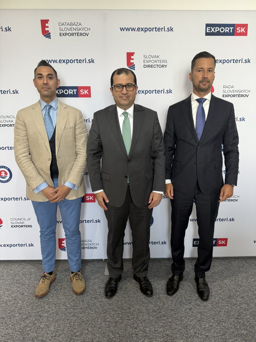 Honored to visit the <a href="/slovakexporters/">Council of Slovak Exporters</a> and meet with Chairman <a href="/parizekofficial/">Lukáš Parízek</a> &amp; Deputy Chairman <a href="/sk_ambassador/">Zulf Hyatt-Khan</a>
Grateful for the warm welcome and the chance to explore private sector cooperation between Jordan and Slovakia. Exciting opportunities ahead! 
#Jordan #Slovakia