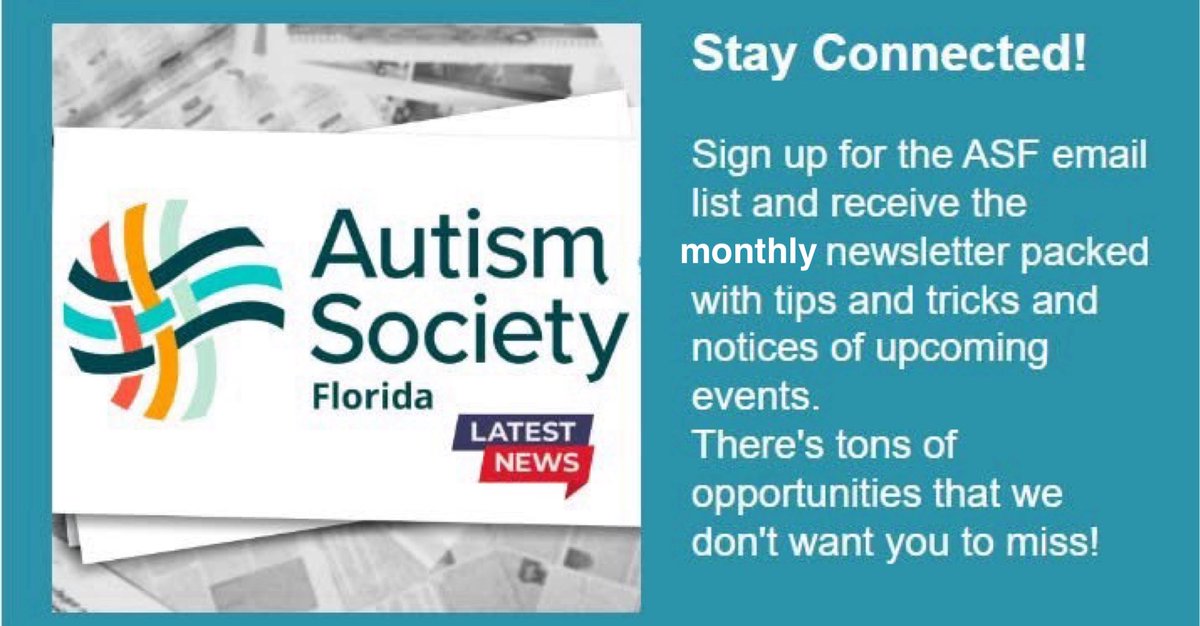 Sign up to get autism updates on a variety of happenings, tips, programs, resources, etc
Don’t miss it :) #newsletter 
lp.constantcontactpages.com/sl/VSHdojD