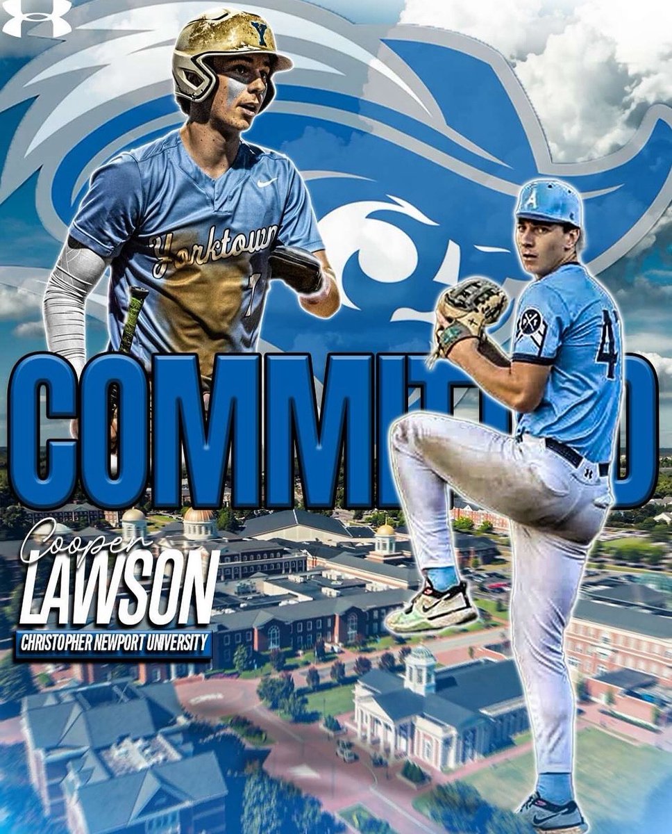 Congratulations to Senior Cooper Lawson (Falcon 🦅) on his commitment to Christopher Newport University! Well deserved!

Another one of our 2026s off the board, but not the last!

#DRIVE #ForTheTown 

<a href="/CLawson552/">Cooper Lawson</a>