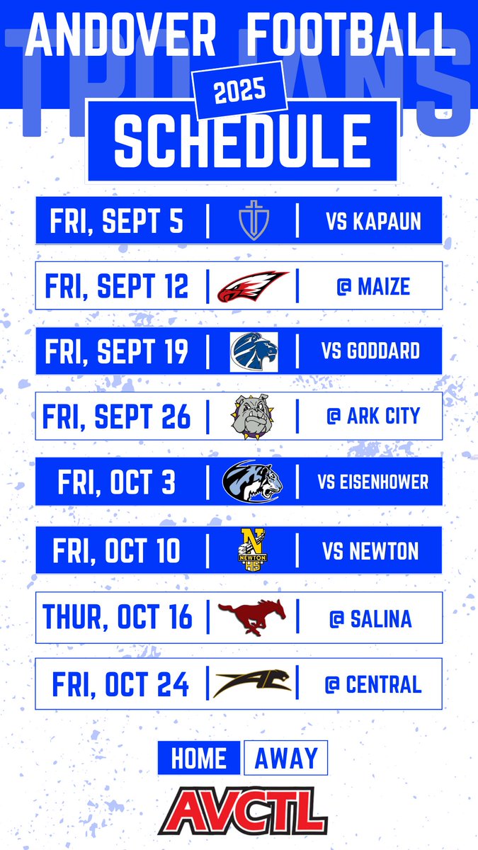 Updated schedule with Thursday night game week 7.