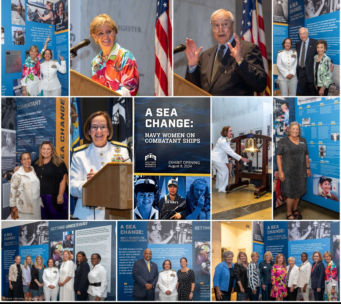 womensmemorial's tweet photo. One year ago, we opened our powerful "A Sea Change" exhibition.

"A Sea Change" is a reminder of the transformative power of our stories—each one a force for recognition, remembrance, and progress as we continue to shape history, inspire change, and chart new paths forward. https://t.co/RTadiyKFLH