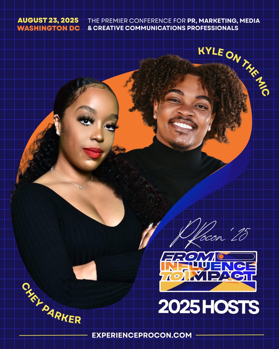 Introducing this year’s dynamic hosting duo for PRocon: Chey Parker and @kyleonthemic_! 🔥

Kyle &amp; Chey are teaming up to make PRocon 2025 an experience you won’t forget! Join us for all the value + vibes on August 23rd in Washington, DC!

🚀 experienceprocon.com/tickets