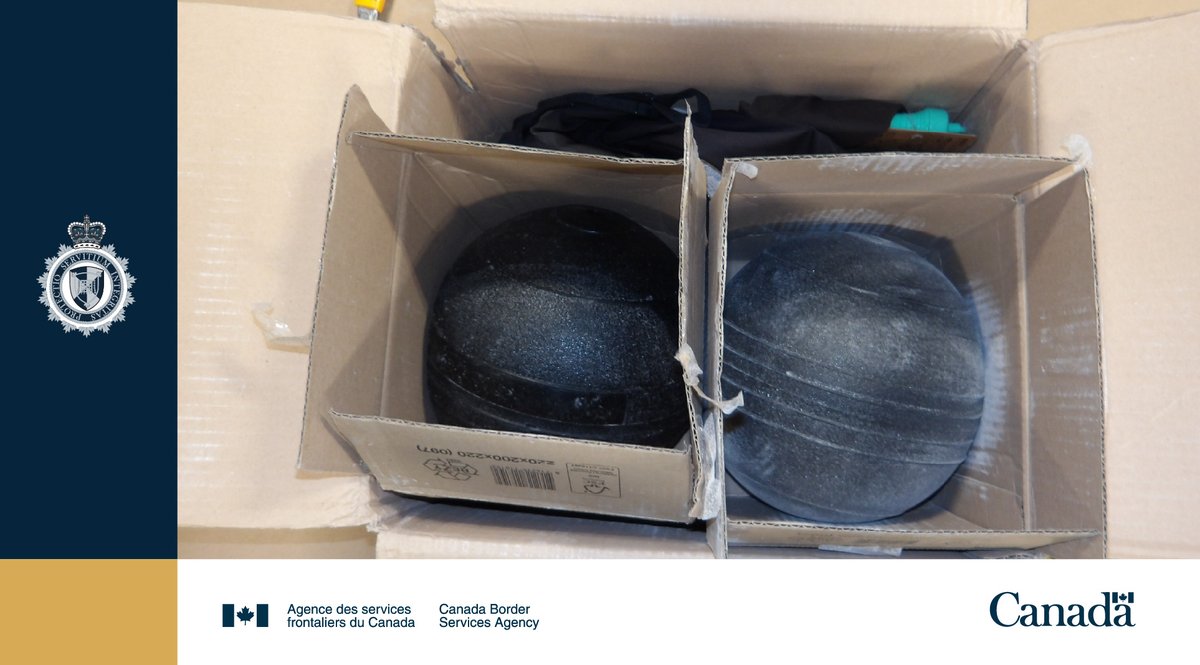 Agence des services frontaliers du Canada (@frontierecan) on Twitter photo Des agents de l’#ASFC du fret aérien à YVR ont saisi 12,5 kg de kétamine dans des ballons d'exercice de 2 envois venant de France. Ceci équivaut à 250 K doses écartées de nos collectivités. Comment l'ASFC arrive à #ProtégerLesCanadiens? Nos saisies : cbsa-asfc.gc.ca/security-secur… Des agents de l’#ASFC du fret aérien à YVR ont saisi 12,5 kg de kétamine dans des ballons d'exercice de 2 envois venant de France. Ceci équivaut à 250 K doses écartées de nos collectivités. Comment l'ASFC arrive à #ProtégerLesCanadiens? Nos saisies : cbsa-asfc.gc.ca/security-secur…