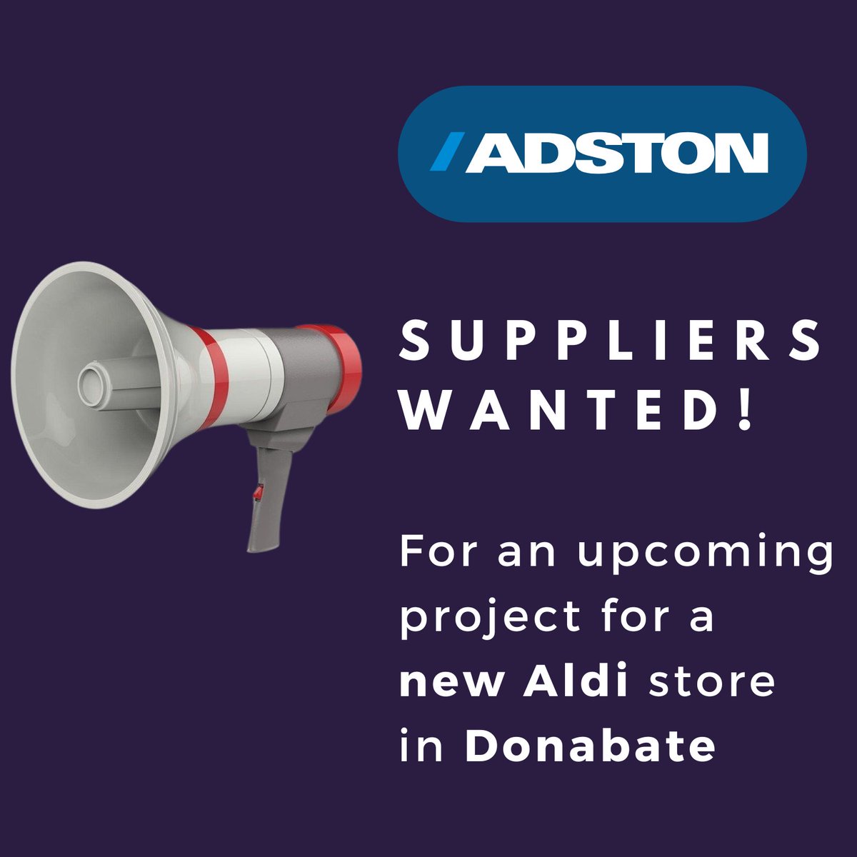 Adston Construction (@adstonconstruct) on Twitter photo 🚧 Project for New Aldi, Donabate
Sub-Contractor and Supplier Opportunities
We’re looking to collaborate with trusted sub-contractors and suppliers to help bring this project to life.
📩 Get in touch: info@adstonconstruction.com 🚧 Project for New Aldi, Donabate
Sub-Contractor and Supplier Opportunities
We’re looking to collaborate with trusted sub-contractors and suppliers to help bring this project to life.
📩 Get in touch: info@adstonconstruction.com