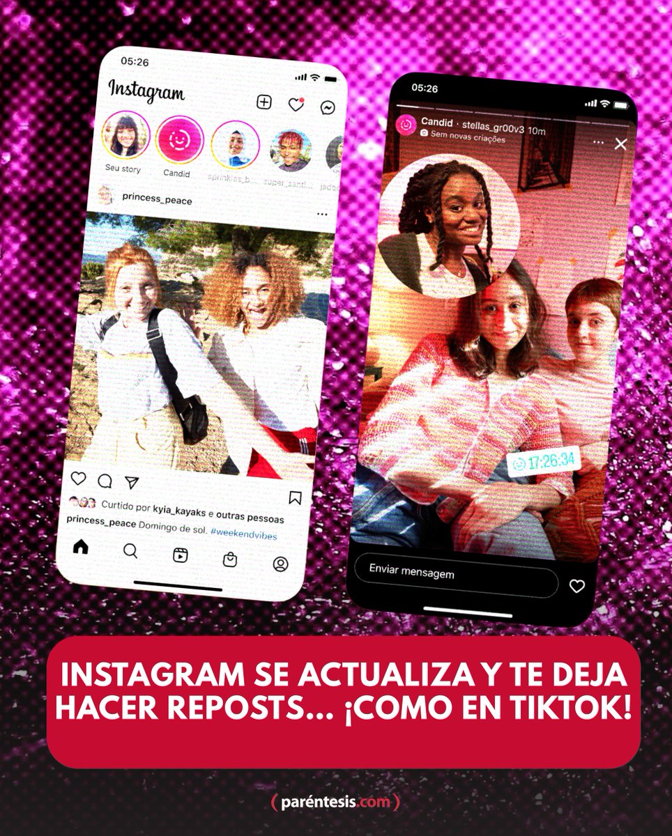 Instagram lo vuelve a hacer... y sí, es muy TikTok de su parte 😏

Ahora puedes repostear Reels de otros usuarios y que se vean directo en el feed de tus amigos, en la pestaña de “Amigos” y hasta en tu nuevo rincón de “Reposts”.

shorturl.at/waBGM