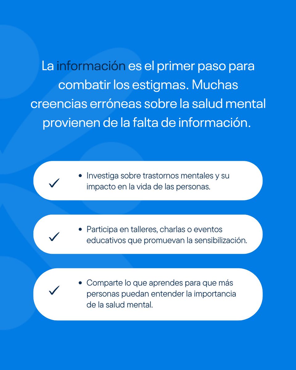 1- ¡Romper estigmas salva vidas! 💙
La salud mental nos toca a todos, pero aún hay mitos que frenan a muchas personas a la hora de buscar ayuda.

#SaludMental #RompamosEstigmas #FundaciónAcorde #Hablemos