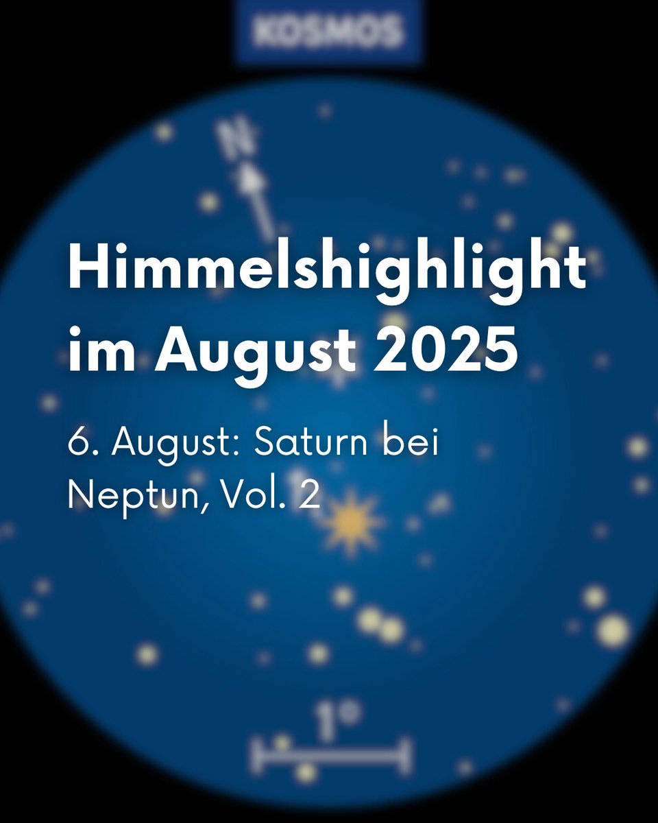 Eine neue Runde, eine neue Neptunfahrt! Zum zweiten Mal in diesem Jahr stattet Ringplanet Saturn dem fernen Neptun einen Besuch am Himmel ab. Wie ihr die beiden beobachten könnt, erfahrt ihr unter shorturl.at/VXkBK #himmelsjahr
