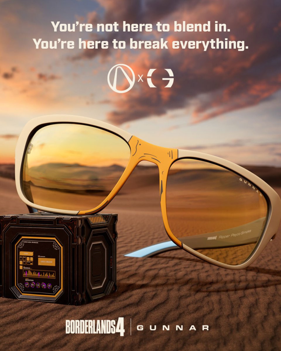 💥 DROP ALERT 💥
The Ripper has arrived.
Inspired by the savage style of Borderlands 4 and built with GUNNAR’s patented lens tech, this is your new go-to for mayhem-ready protection.

#TheRipper #Borderlands4 #GUNNAROptiks #GamingEyewear #NextGenGear #MayhemReady #GameInStyle